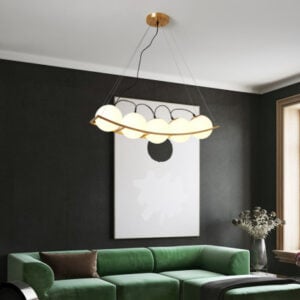 Závěsná lampa s motivem zakřiveného hrášku